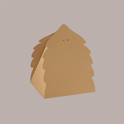5 Pz Scatola per Confezione Regalo Porta Panettone Pandoro in Cartoncino Onda Avana a Forma di Albero 345x300H335mm [61d19776]