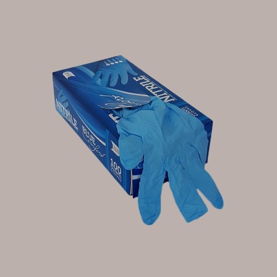 100 Pezzi Scatola Guanti Nitrile Blu Senza Polvere Misura L gr 4,2 [d77216de]