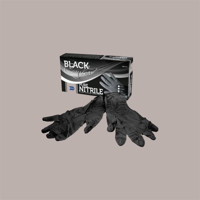 100 Pezzi Guanti Nitrile Black Senza Polvere Misura S gr 3,1 [d8ebf5da]