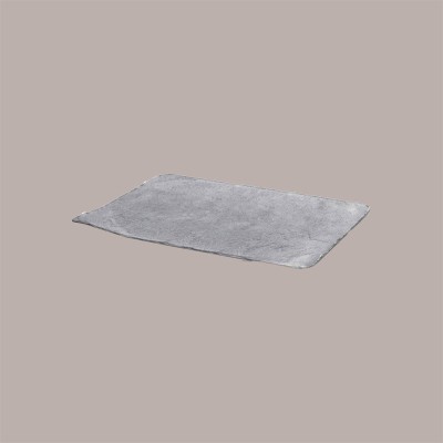 10 Pz Vassoio Stone Rettangolare 14x30 Grigio ALCAS Dolci Torte [8a438386]