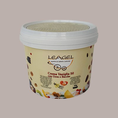 3,5 Kg Pasta Crema Gusto Vaniglia 50 con Uova e Bacche idelae per Gelato Dolci Leagel [8501ef4d]