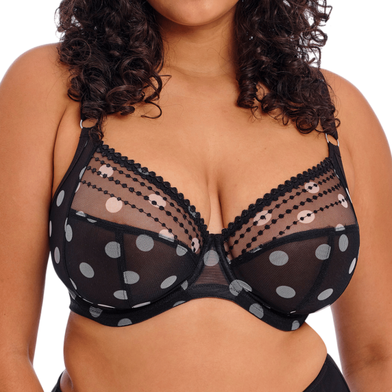 Reggiseno soft Matilda Nero  pois speciale coppe grandi