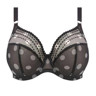 Reggiseno soft Matilda Nero  pois speciale coppe grandi