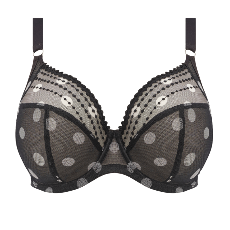 Reggiseno soft Matilda Nero  pois speciale coppe grandi