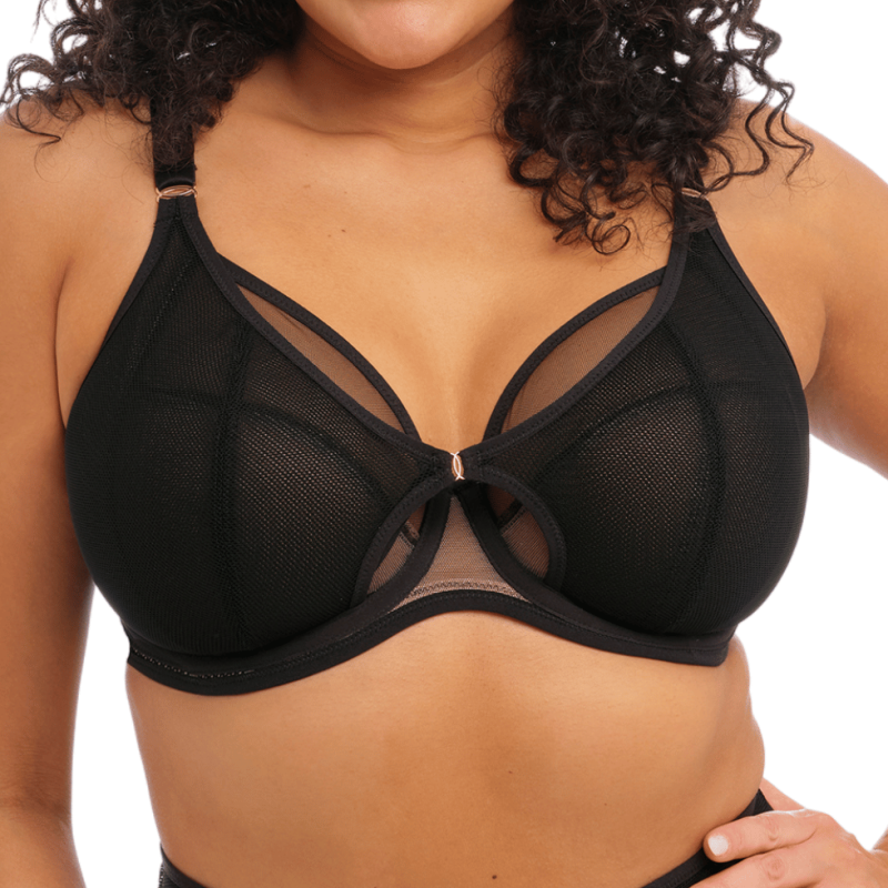 Reggiseno soft Kintai scollato nero Elomi