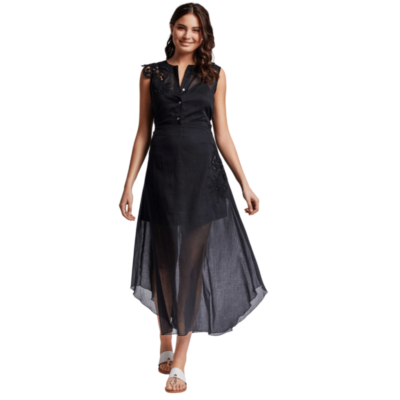 Abito lungo nero Lipari by Iconìque