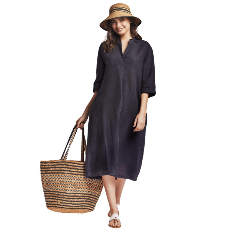 Abito kaftano nero Marta by Iconìque