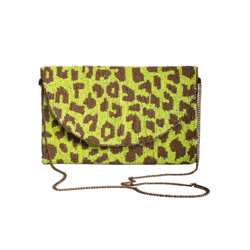 Borsa busta leopard lime Diva by Iconìque