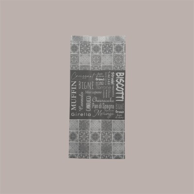 500 Pz Sacchetti Carta Antigrasso Fantasia Maioliche e Pasticcini 14+10x30 cm [d843d229]