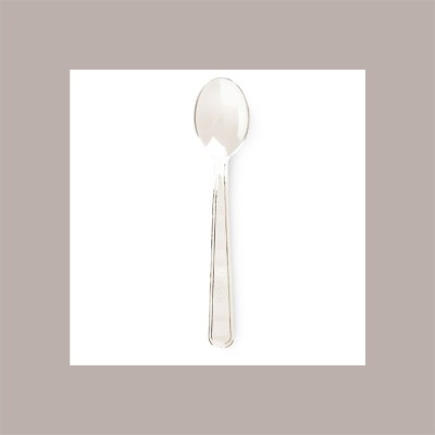 100 Pz Mini Posata Cucchiaino Pulz Spoon Riutilizzabile Trasparente 10 cm [89f3f66a]