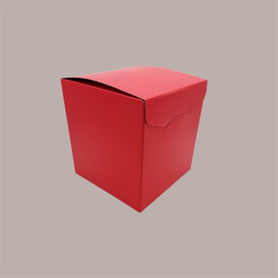 5 Pz Scatola per Confezioni Regalo Porta Pandoro in Carta Lino Rosso Segreto 22x22H23 cm [7f8e4f9e]