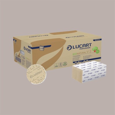 3800 Pz Asciugamani ECONATURAL  Ripiegati a V 21x21 cm LUCART [73ac044c]