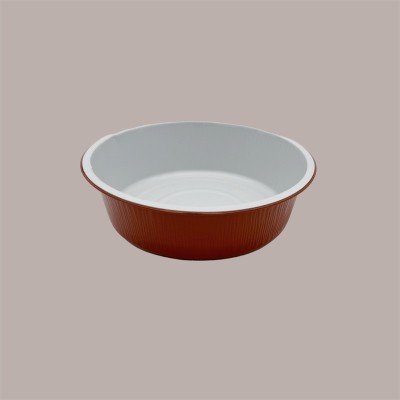50 Pz Contenitore per Alimenti Smoothwall Terracotta in Alluminio 16,2x5,5 cm [aa43c74e]
