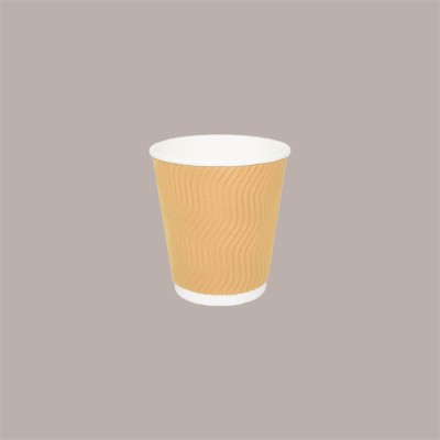 100 Pz Bicchiere Carta Thermic Style BT25 8oz Marrone Chiaro [e2770567]