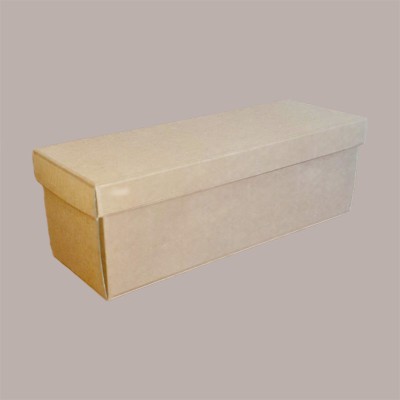 5 Pz Scatola Porta 1 Bottiglia Magnum in Cartoncino Avana Liscio Cantinetta Stesa con Coperchio 420x140H140mm [189ed832]