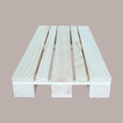 2 Pezzi Bancale Legno Naturale Mini Vassoio Pallet 15x40H3,5 cm [25f10f7f]