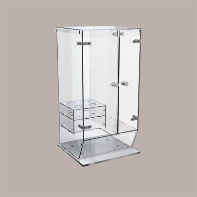 Porta Coni Coppette e Palette in Plexiglass Trasparente Ideale per Gelateria 30x28h57 cm [ca3ce722]