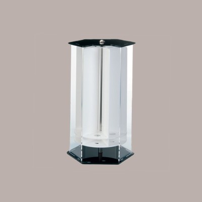 Porta Coni Cialde Girevole 6 Fori in Plexiglass Finiture Colore Nero [3b2ceb2b]