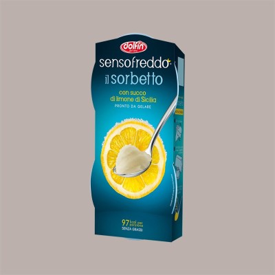 12 x 100 Ml Sorbetto Gusto Limone di Sicilia Senso Freddo Pronta da Gelare DOLFIN (6 astucci da 2) [6b203f6e]