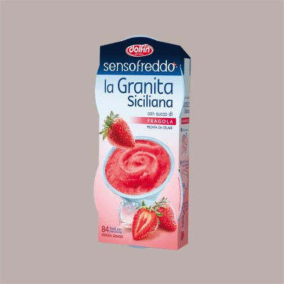12 x 100 Ml Granita Siciliana al Gusto Fragola Senso Freddo Pronta da Gelare Dolfin (6 astucci da 2) [36f40514]