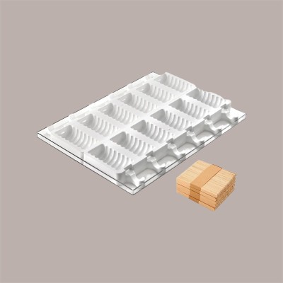 1 Pz Set 2 Stampi Gel04 Tango con 50 Stecchi in Legno per Stecco Gelato Dm45H92 mm [308ef564]