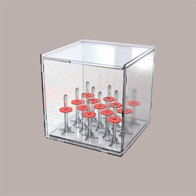 Box Porta Coni Rovesci con Interno e Coperchio Removibili Trasparente 25 x 24,5 h 25,5 cm [820b5275]