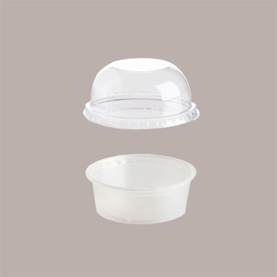 50 Pz Coppa Tartufo Gelato Plastica Trasparente Base e Coperchio 90cc [ee9277ce]