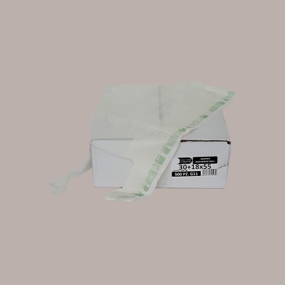 Shopper Bio Grande Monouso Lucgel, 30+10+10x55cm, 500 Pezzi, Bianco, Manico a Bretella [62edf774]