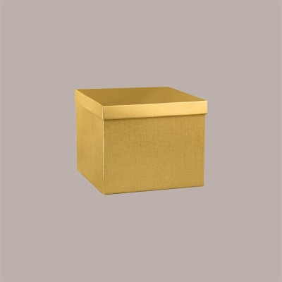 2 Pz Scatola per Confezione Regalo Baule e Coperchio Carta Fibra Oro 400x285H240 mm [55573098]