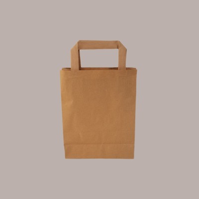 50 Pz Borsa Shoppers Carta Avana Eco 100 gr Manico Pattina 16+8x23cm [778219e7]
