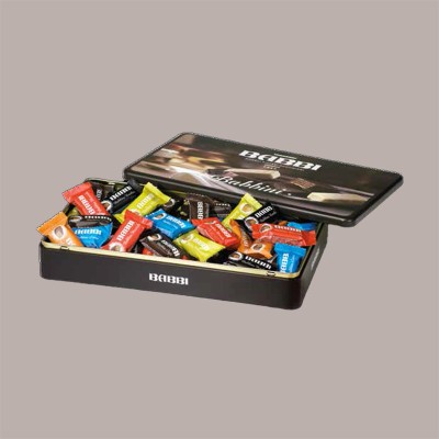 BABBI Babbini Waferini Assortiti, Cioccolatini al Latte e Fondente, Confezione Regalo in Latta da 600g, 55 Pezzi, 340 [bbc931a9]
