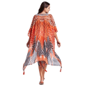 Poncho Tango arancio animalier by David