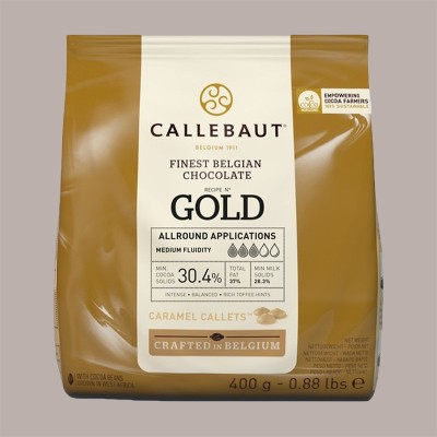 Cioccolato Copertura Bianco al Caramello Gold in Bottoni CALLEBAUT 400 gr [1a507aee]