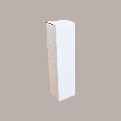 10 Pz Scatola Astuccio Porta 1 Bottiglia 750 ml Olio Vino Cartoncino Bianco Effetto Pelle 90x90H340mm [ec72251e]