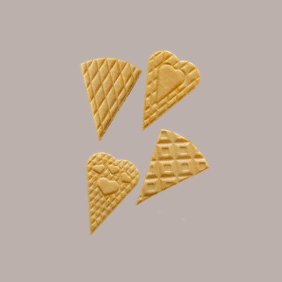Parade Cialde Wafer per Gelato a Forma di Ventagli e Cuori Assortiti Bussy 240 Pezzi [2520bf73]