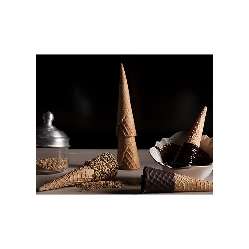 Cono Arrotolato Cialda per Gelato Senza Glutine con Farina di Riso Dm48H180mm Italcialde 160 pezzi [388ea9a2]