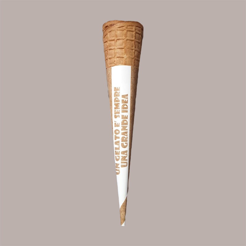 Cono Arrotolato Cialda per Gelato Senza Glutine con Farina di Riso Dm48H180mm Italcialde 160 pezzi [56b52bab]