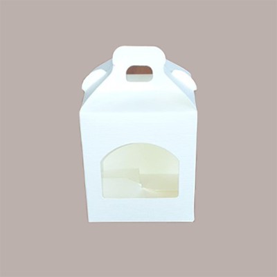 Scatola Astuccio Porta 1 Vasetto Salse Creme in Cartoncino Seta Bianco 90x90H100mm 20 Pezzi [2b098fd1]