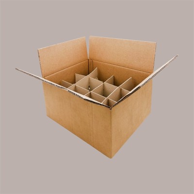 Scatola in cartone Porta 12 Bottiglie di Olio e Vino Piccole 40x30 H 25 cm + Alveare di Contenimento Interno 10 Pezzi [f6eef119]