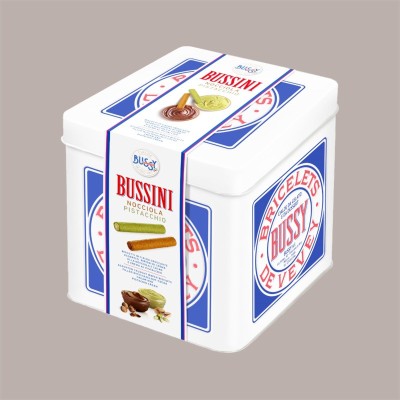 Cialde Arrotolate Ripiene al Gusto di Nocciola e Pistacchio Box Assortito Bussini 400 grammi [aa852f7a]