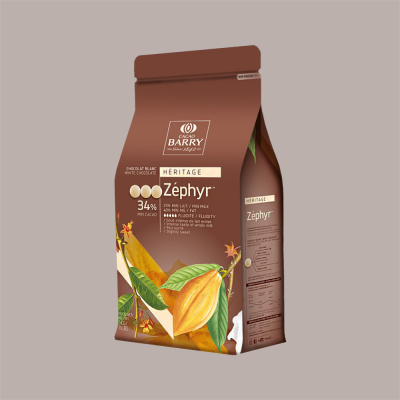 Cioccolato Bianco di Copertura Zephir 34% in Bottoni Barry 5 Kg