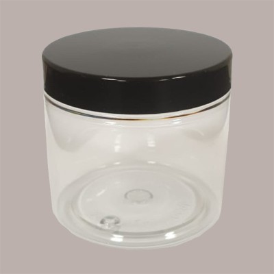 Vaso Barattolo Pet Trasparente 200 Ml + Coperchio Nero Lucido Ideale per Gelato 10 pezzi [c049edbb]