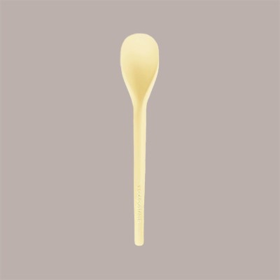 Cucchiaino Bio 12 cm Giallo in PLA Ideale per Gelato Frappè Yogurt Granita Ice Curvy S 1 kg [bc170069]
