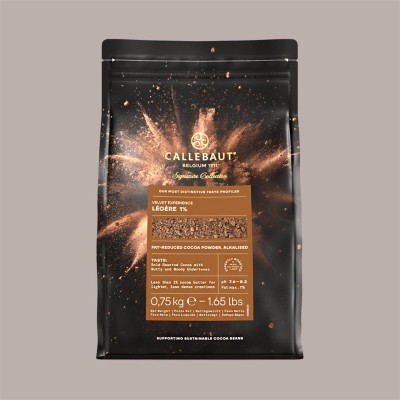 Cacao in Polvere Leggero Sgrassato Légère 1% Velvet Experience Signature Collection 750 gr Callebaut [f39e9bf3]