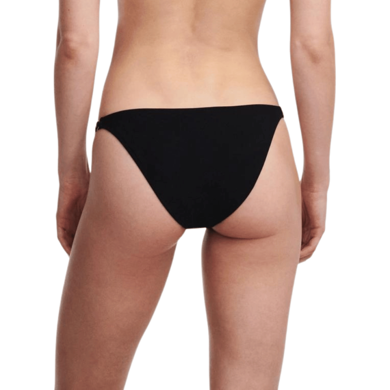 Slip bikini Emblem sgambato nero Chantelle