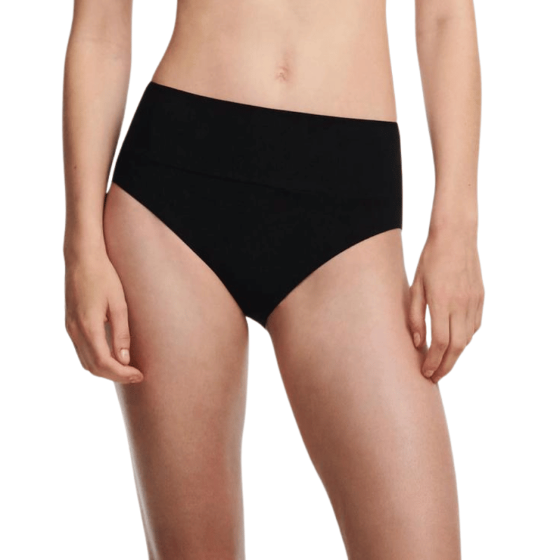 Slip alto bikini Emblem nero Chantelle