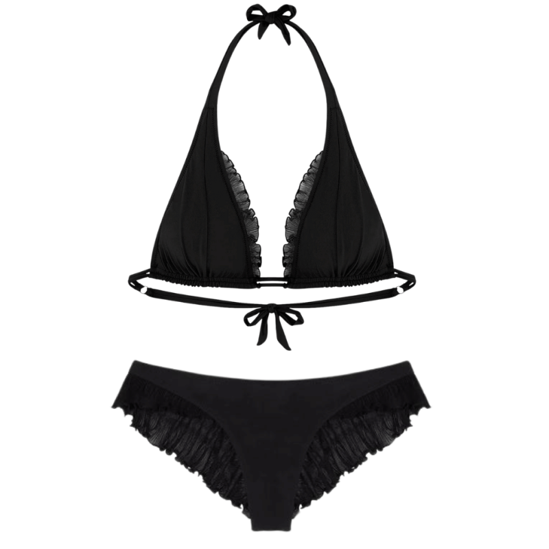 Bikini a triangolo Maelys nero Pain de Sucre