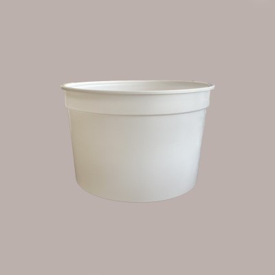 Carapina Sorbettiera per Pozzetto Gelato Cilindrica 2,5 Lt  Plastica Bianca 22 pezzi [d122662c]