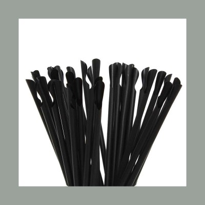 250 Pz Cannuccia Nera con Cucchiaio Bio Eco Dm6mm H210mm [92a84492]
