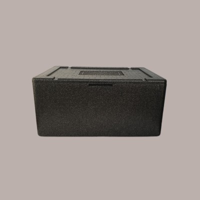 Cassa Termica in Poliuretano per Asporto Alimenti Freschi o Surgelati GN8 Plus Nera 56x37H22cm [538b11a0]